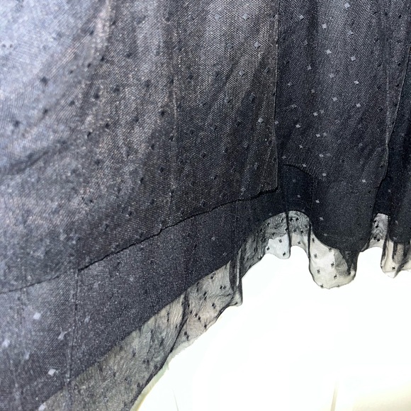 Lane Bryant Mesh Embroidered Black Blouse Sz 26/28 - Picture 12 of 16